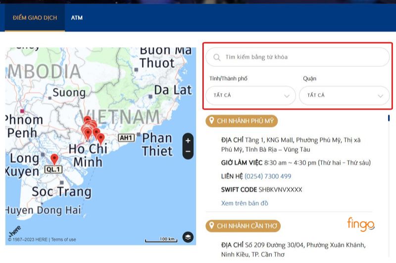 Tra cứu giờ làm việc ngân hàng Shinhan tại từng chi nhánh