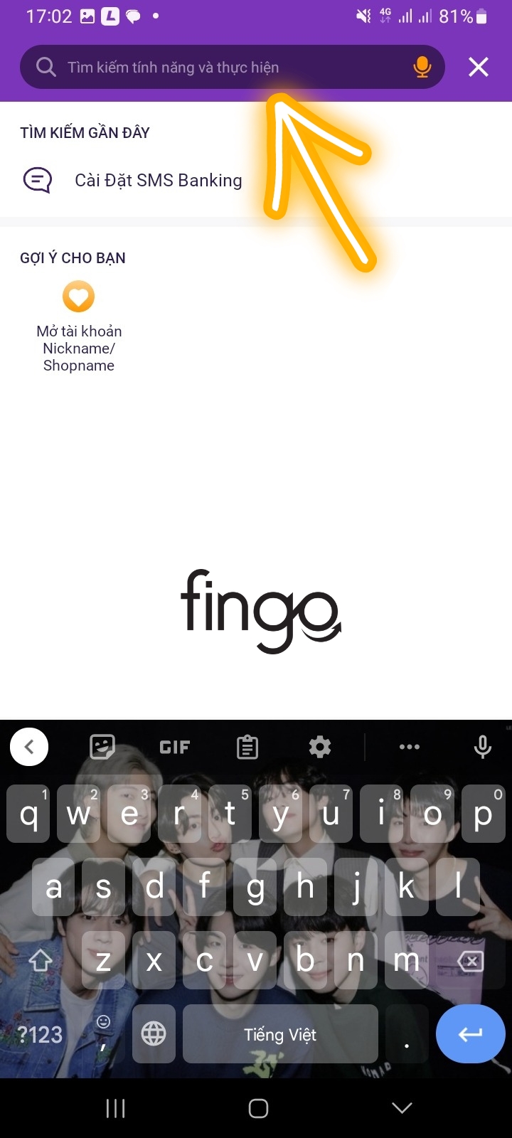 Đăng ký SMS Banking TPBank bước 2