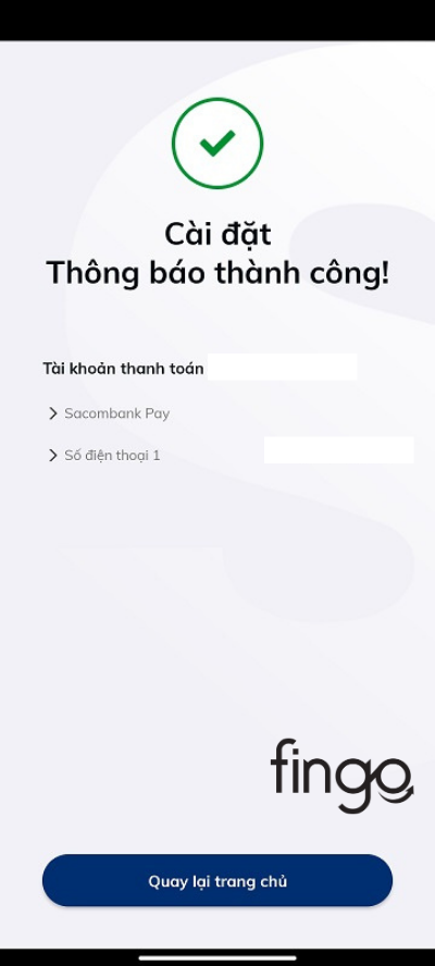 Hoàn tất đăng ký