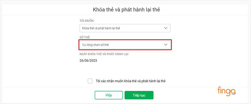 Chọn sản phẩm thẻ bạn đang cần khóa