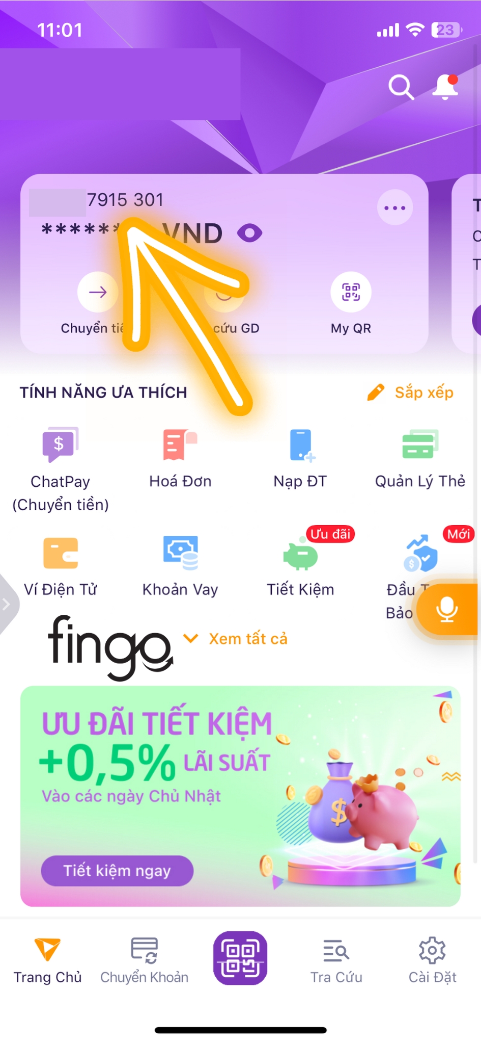 Kiểm tra số tài khoản TPBank Mobile