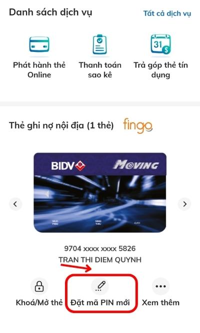 Chọn Đặt mã PIN mới.