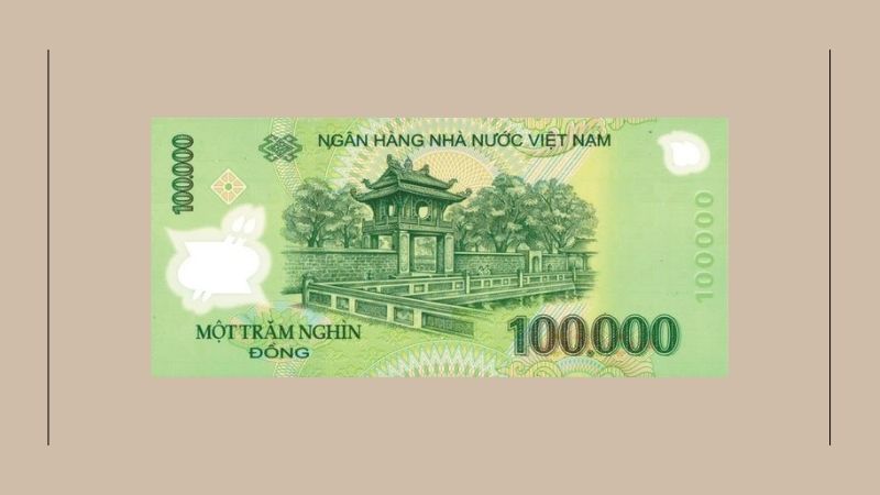 Tờ 100.000 VND có màu xanh