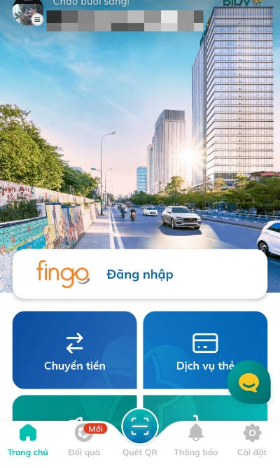 Đăng nhập ứng dụng SmartBanking BIDV.