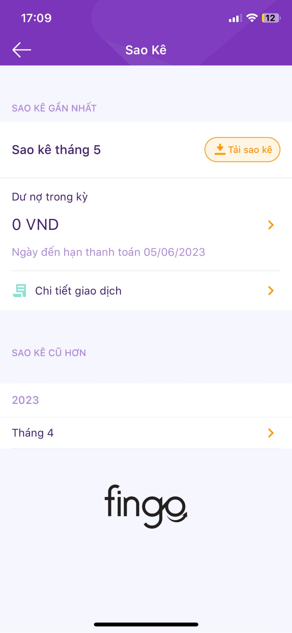 Ngày sao kê thẻ tín dụng TPBank bước 3