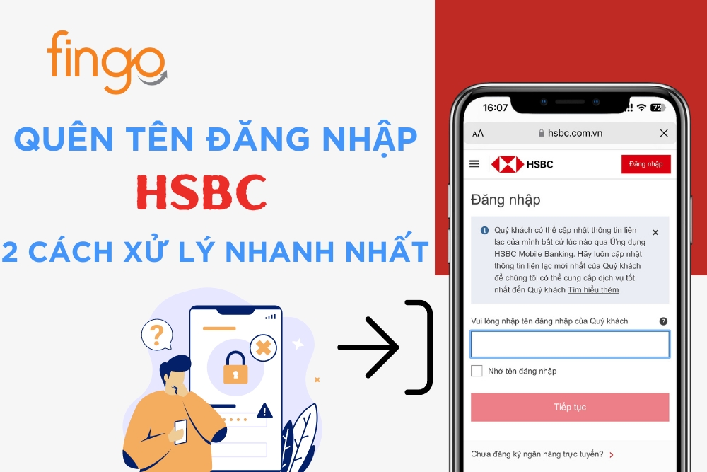 Quên tên đăng nhập HSBC và 2 cách xử lý nhanh nhất