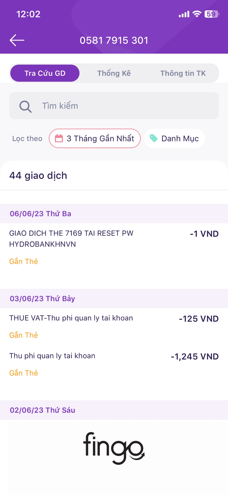Tra cứu mã giao dịch TPBank bước 2