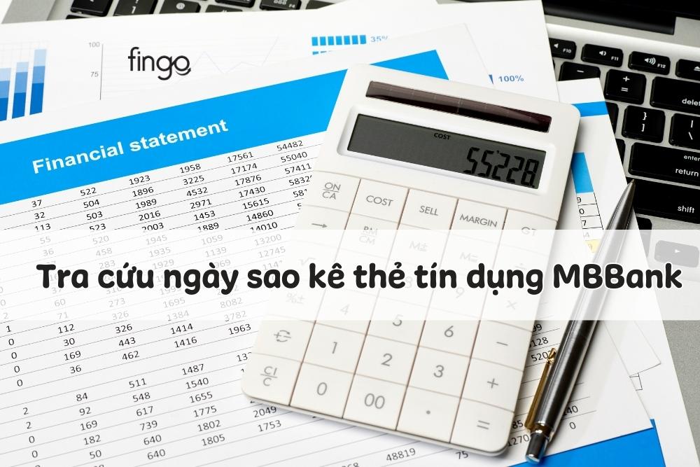 Tra cứu ngày sao kê thẻ tín dụng MBBank