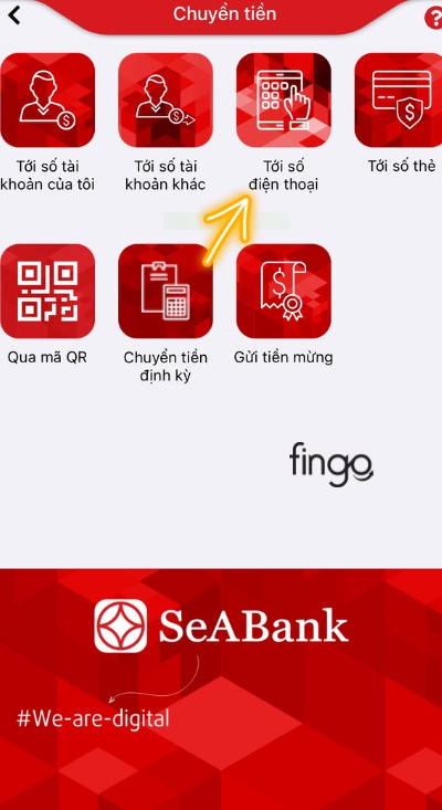 Nhấn chọn tới số điện thoại 