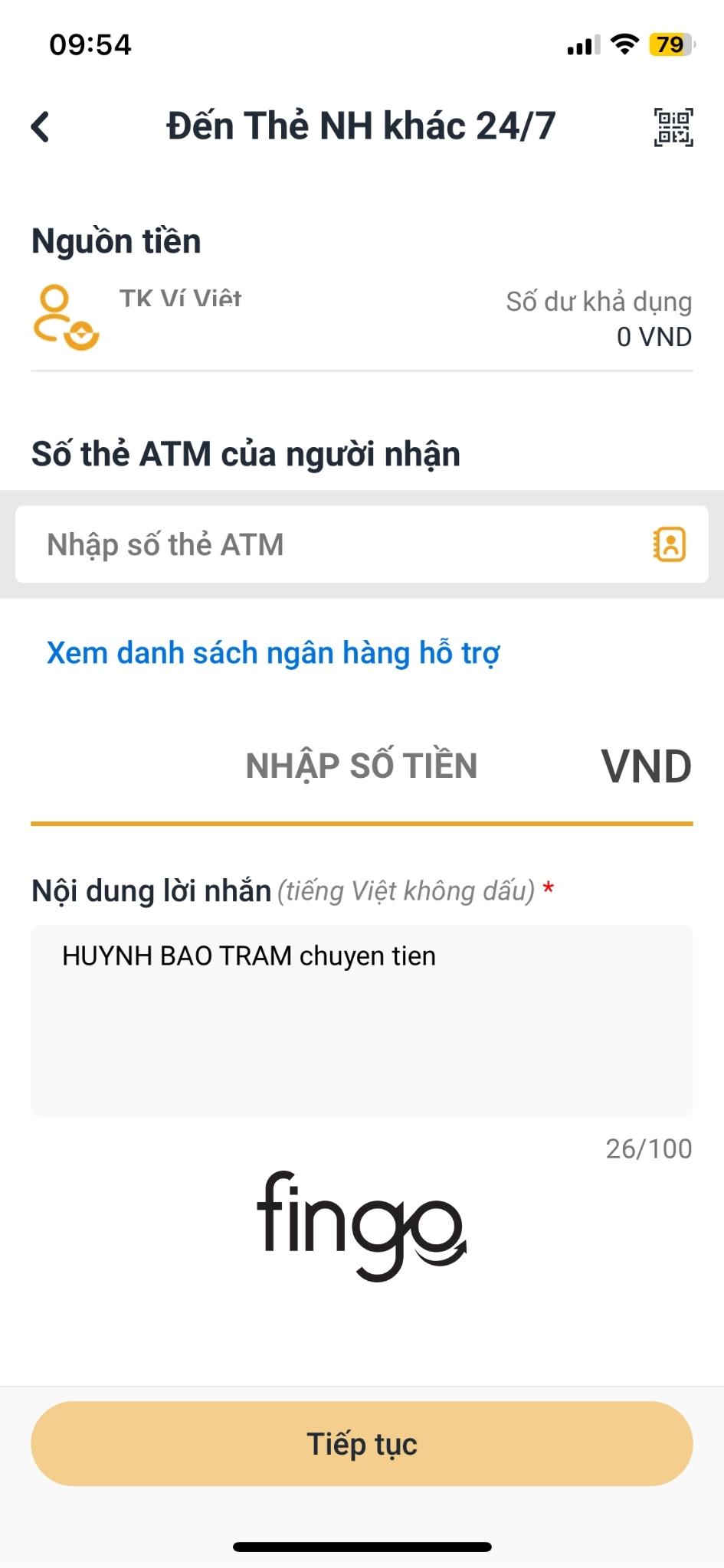 Cách chuyển tiền LPBank nhanh liên ngân hàng 24/7 qua thẻ