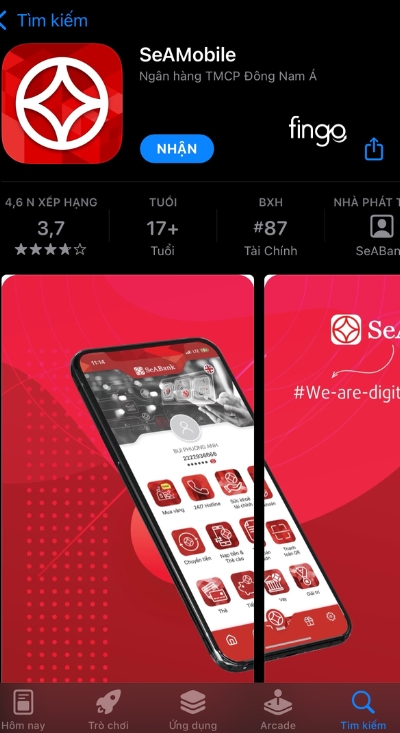 Tải ứng dụng trên AppStore