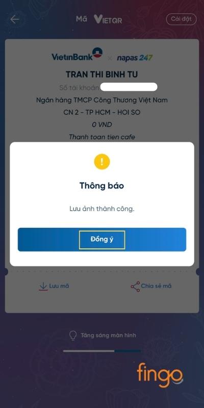 Nhấn Đồng ý