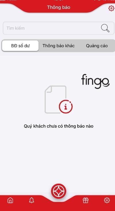 Sau đó ứng dụng sẽ hiển thị lịch sử giao dịch tại đây