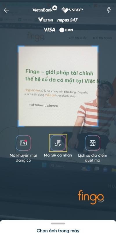 Chọn Mã QR cá nhân