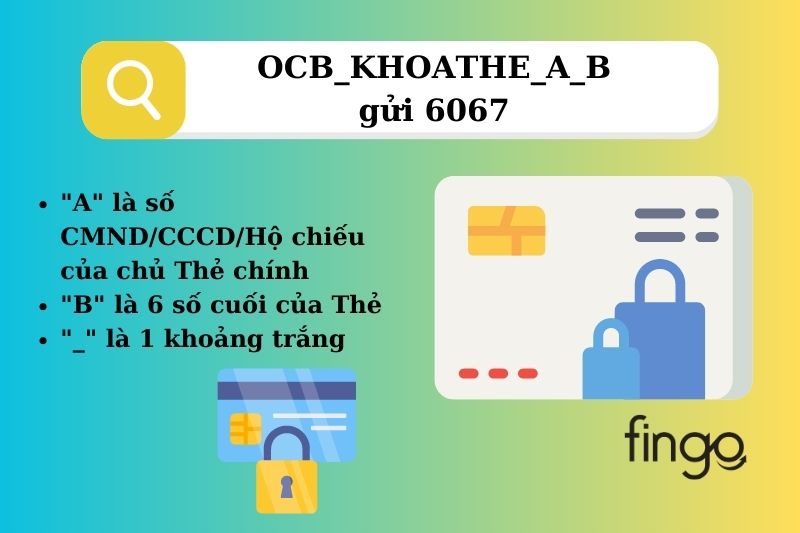 Cách khóa thẻ OCB qua cú pháp tin nhắn SMS.