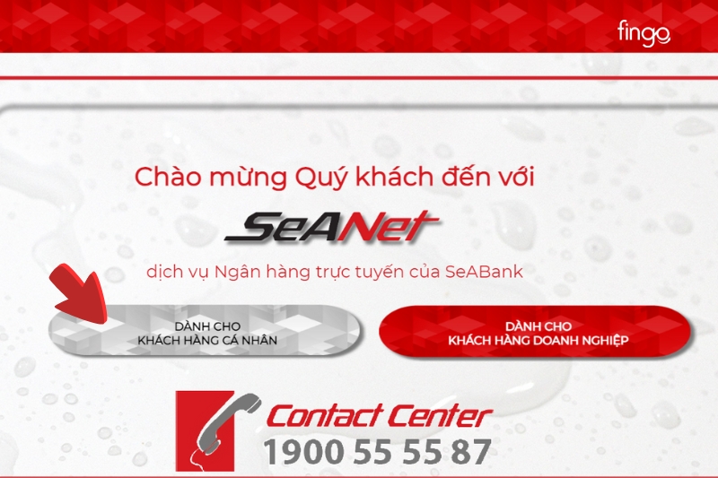 Chọn khách hàng cá nhân để tiến hành đăng ký Internet Banking