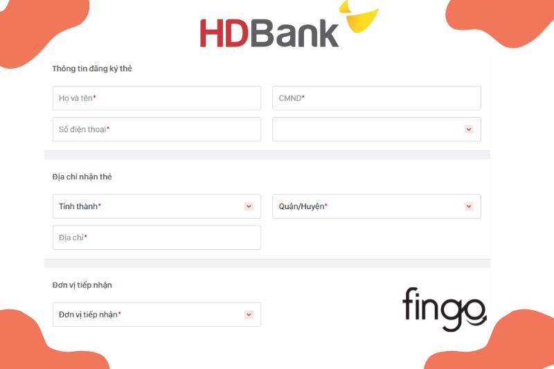 Mở thẻ tín dụng online tại HDBank