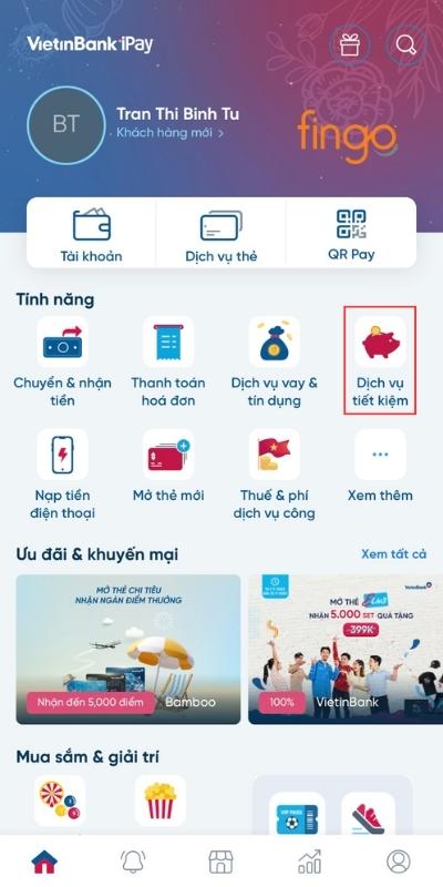 Chọn Dịch vụ tiết kiệm