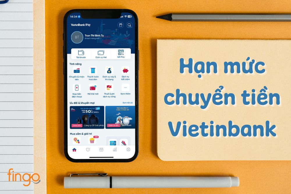 Cách nâng hạn mức chuyển tiền Vietinbank đơn giản