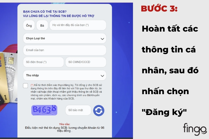 Hoàn tất các thông tin cá nhân, sau đó nhấn chọn Đăng ký