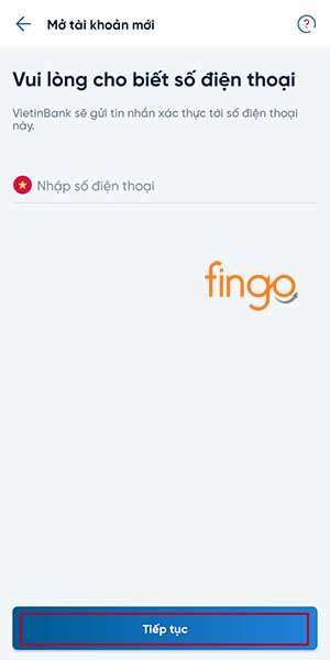 Nhập số điện thoại bạn đang sử dụng