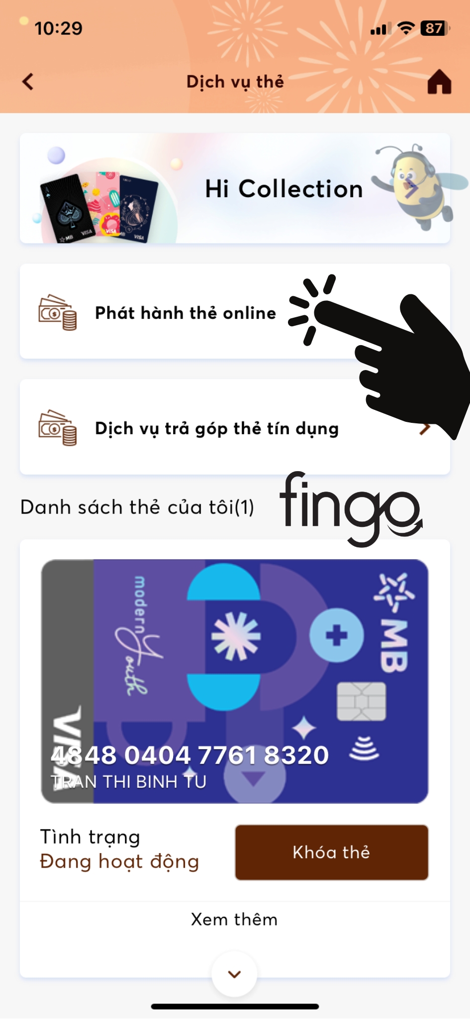 mở thẻ tín dụng MB Bank