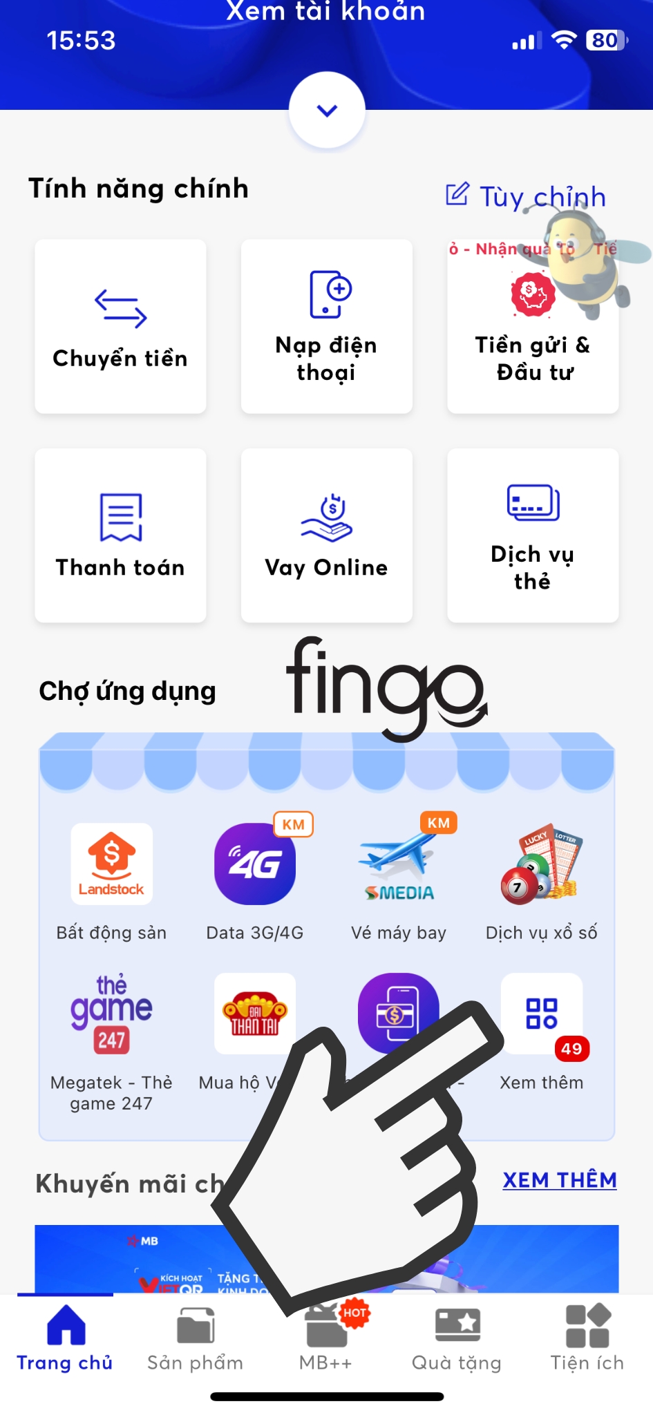 nạp tiền VETC qua MB Bank