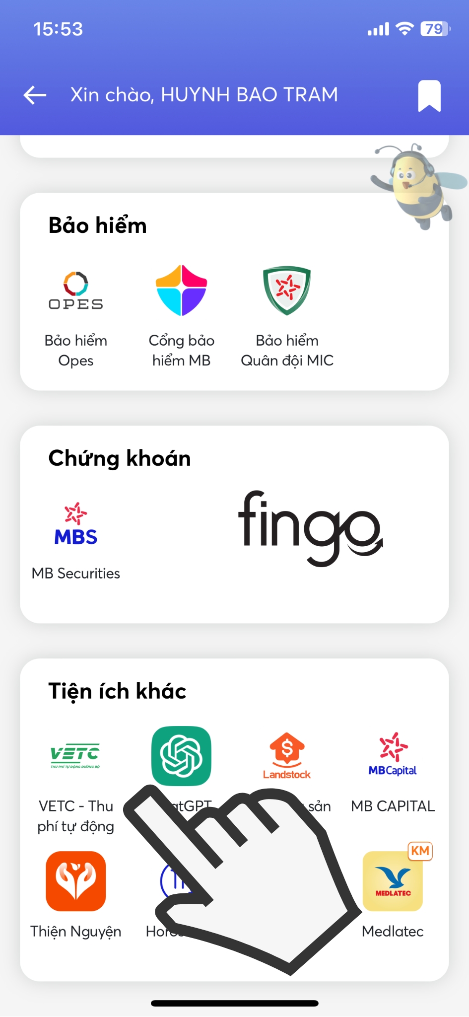 nạp tiền VETC qua MB Bank