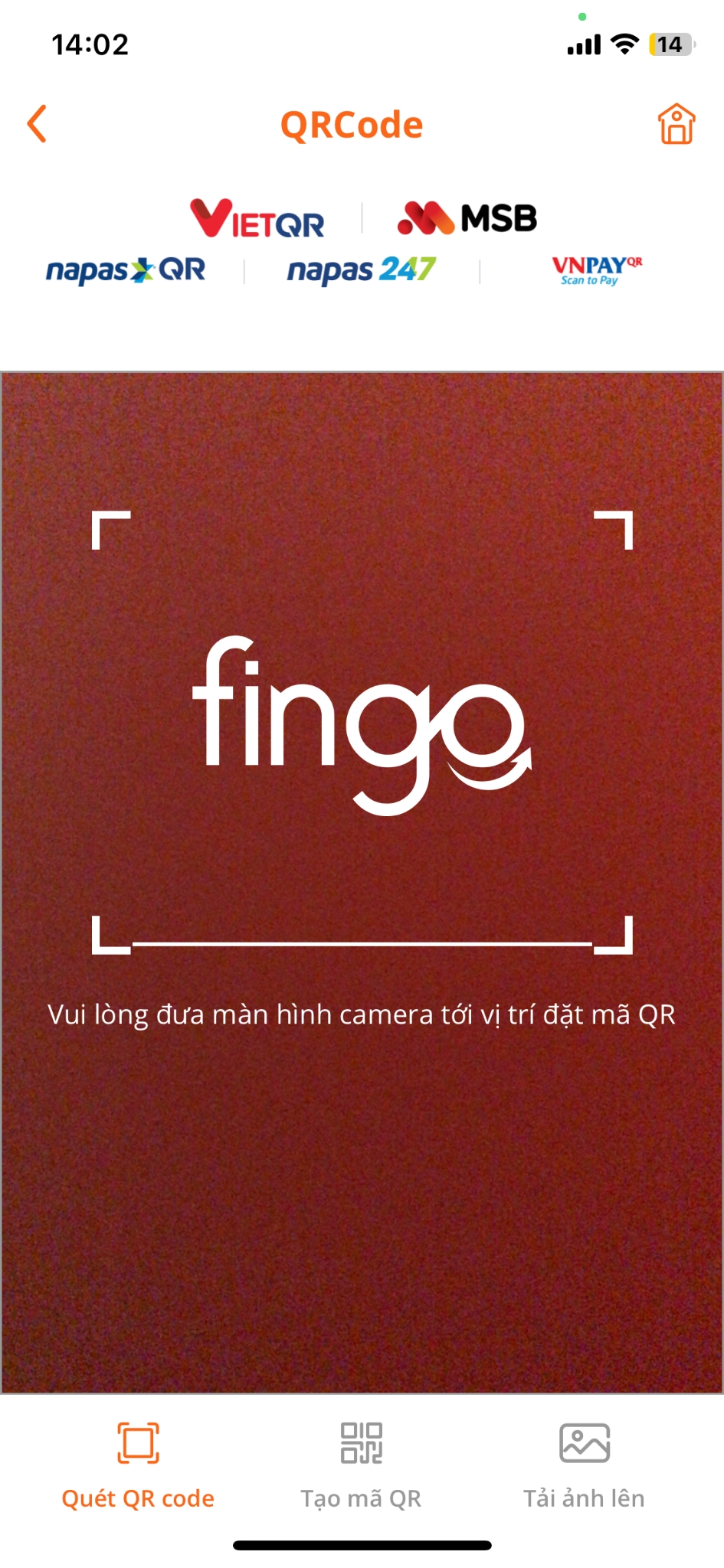 Rút tiền bằng mã QR MSB bước 2