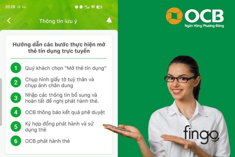 Hướng dẫn làm thẻ tín dụng quốc tế OCB MasterCard Platinum online.