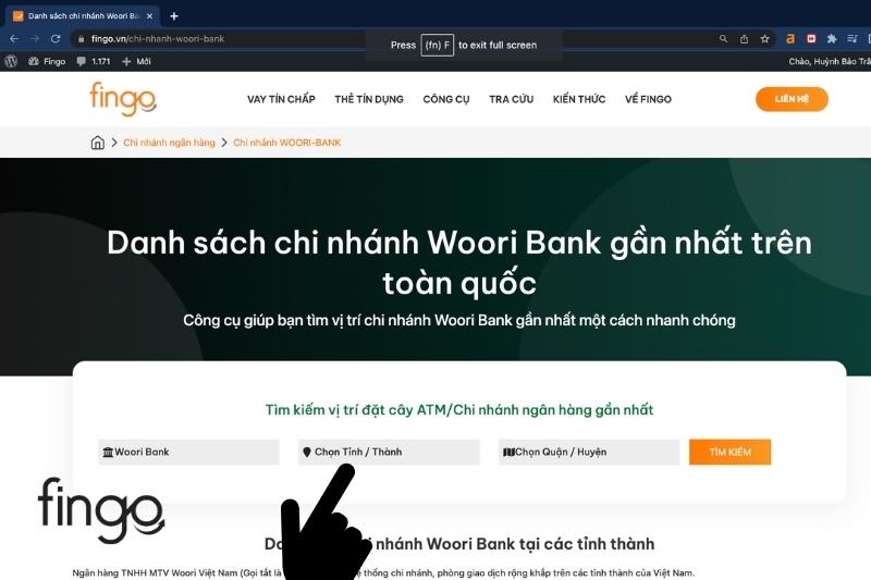 Tìm hotline tổng đài Woori Bank bước 1