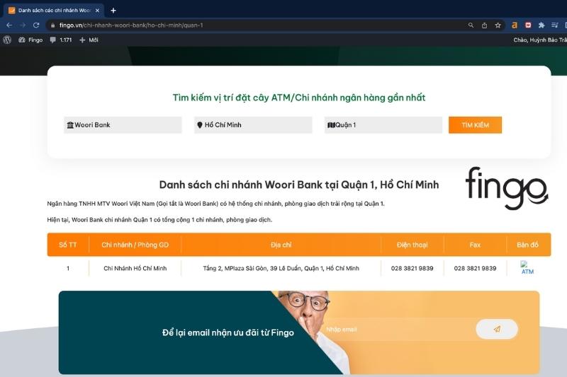 Tìm hotline tổng đài Woori Bank bước 3