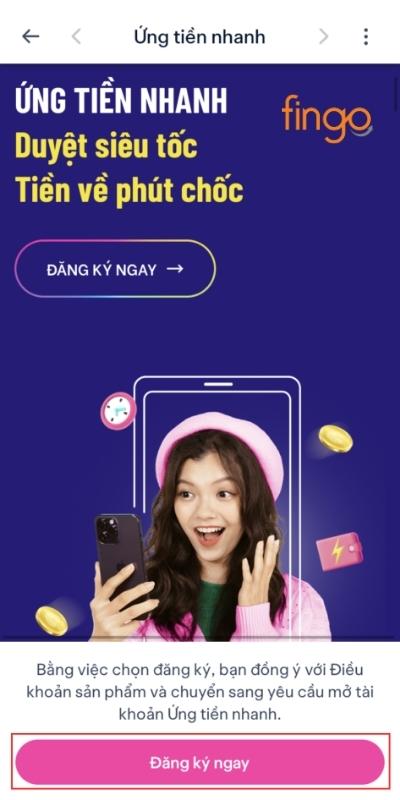 Chọn Đăng ký ngay