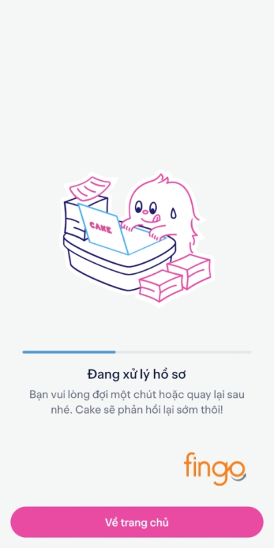 Đợi khoảng 2 phút sẽ có kết quả phê duyệt