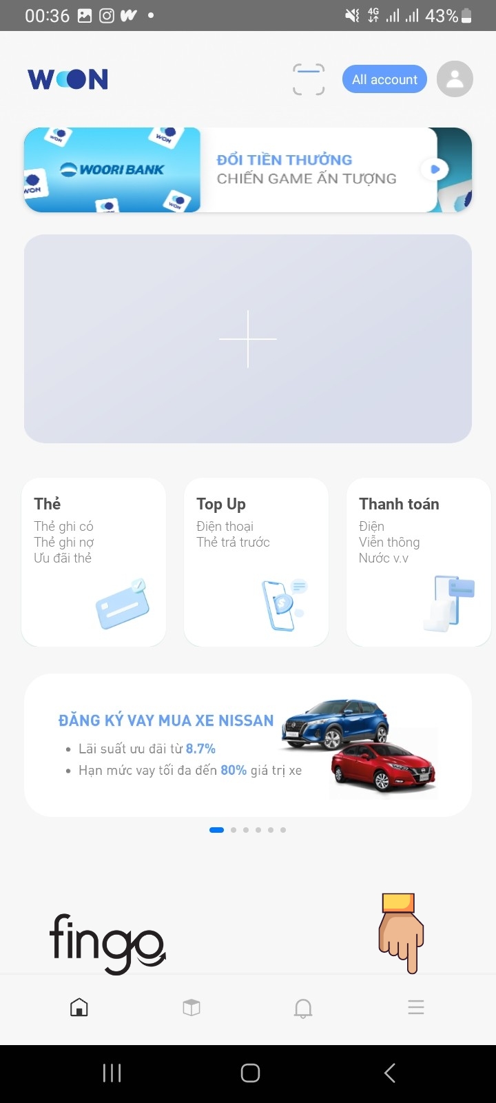 Nhấn vào biểu tượng 3 gạch