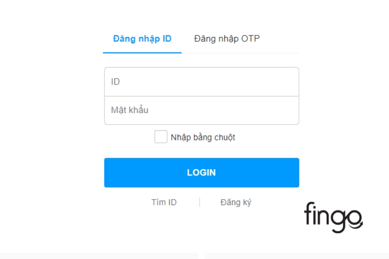 Điền tên đăng nhập và mật khẩu tạm thời
