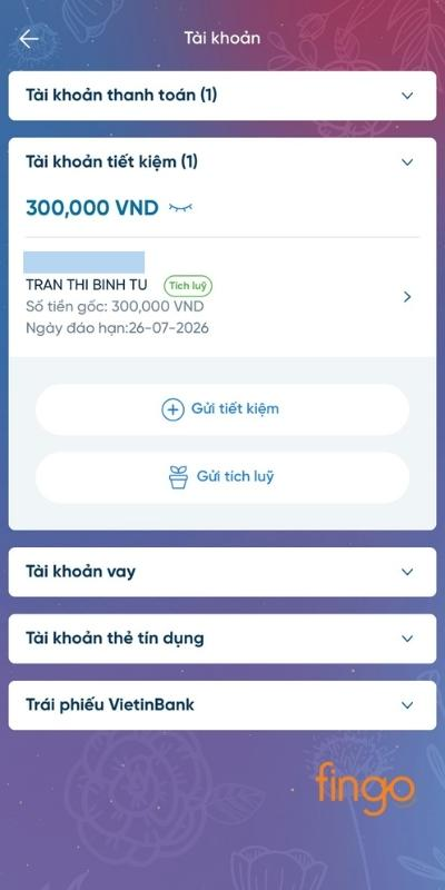 Sản phẩm Tiền tiết kiệm trực tuyến
