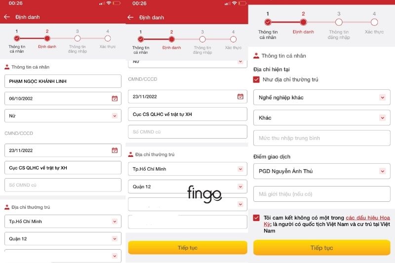 Kiểm tra lại tất cả thông tin.
