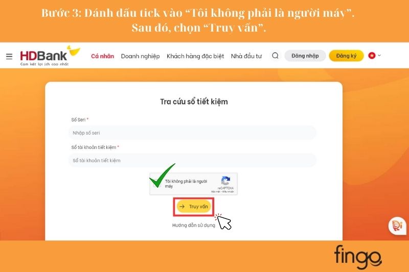 Đánh dấu tick vào “Tôi không phải là người máy”. Sau đó, chọn “Truy vấn”.