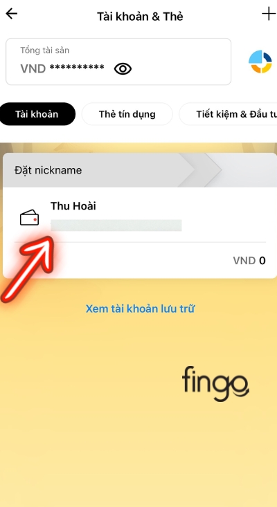 Nhấn chọn tài khoản bạn muốn liên kết