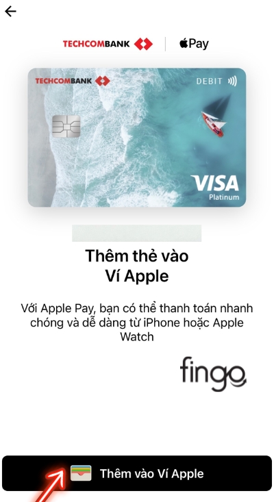 Chọn mục thêm vào ví Apple Pay