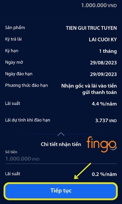 Kiểm tra thông tin và chọn Tiếp tục.