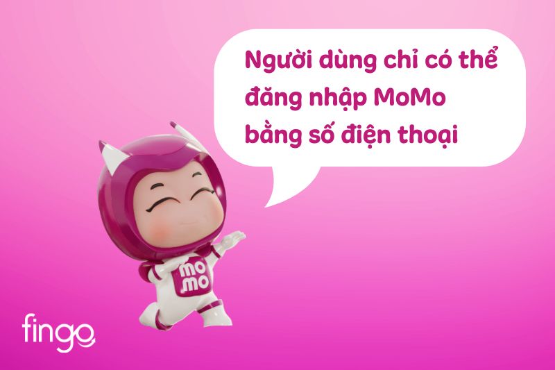 Không thể đăng nhập MoMo bằng email, người dùng chỉ có thể đăng nhập bằng số điện thoại và mã OTP