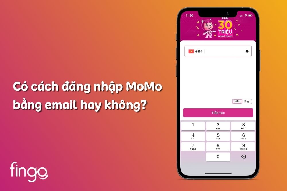 Có cách đăng nhập MoMo bằng email không?