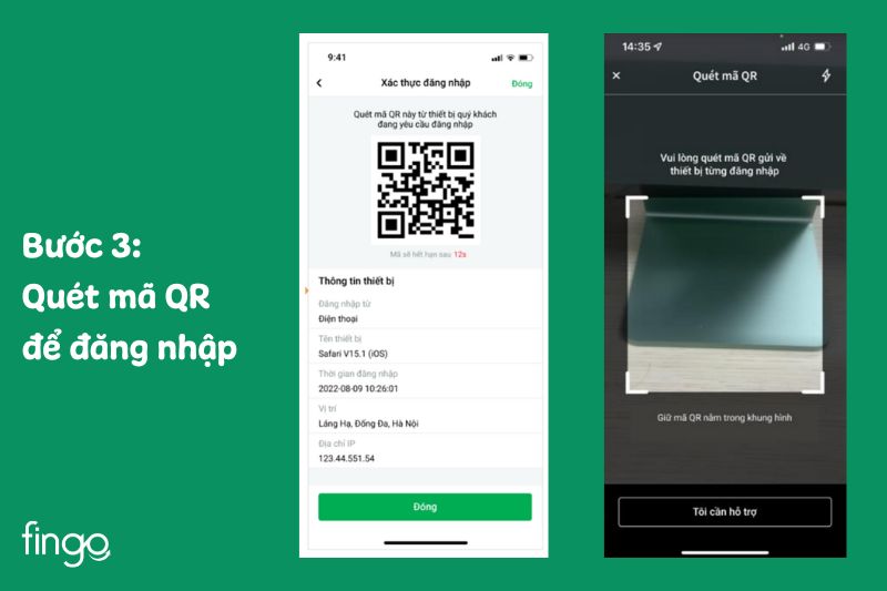 Quét mã QR để đăng nhập vào thiết bị mới
