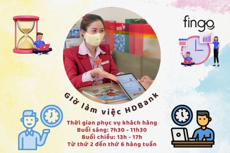 Khung thời gian làm việc hành chính của HDBank