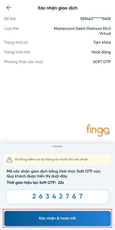 Nhập OTP để xác nhận giao dịch