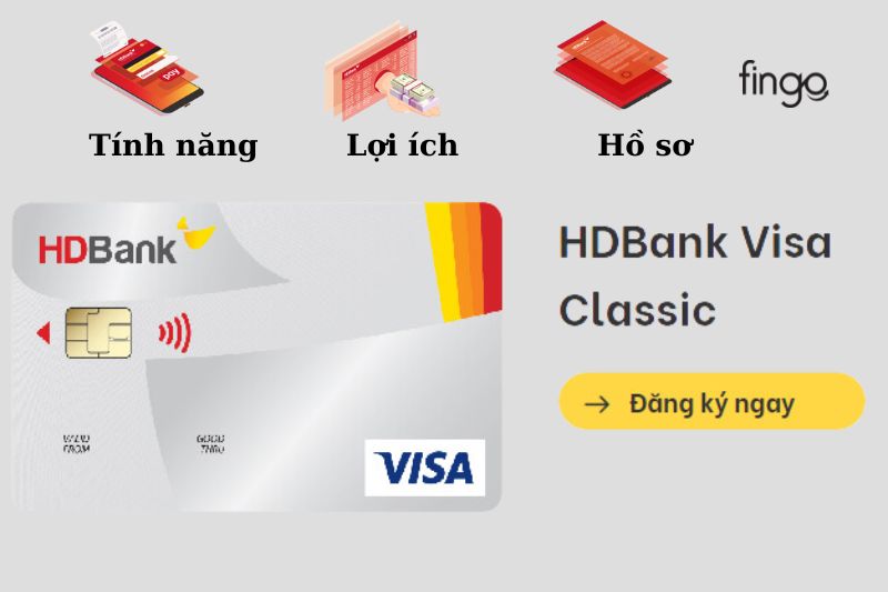 Thẻ tín dụng quốc tế HDBank Visa Classic.