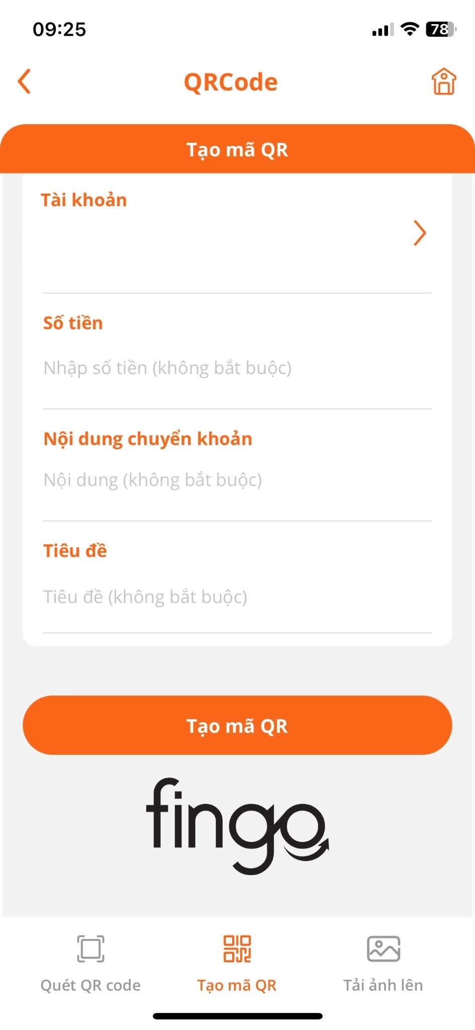 Chọn "Tạo mã QR".