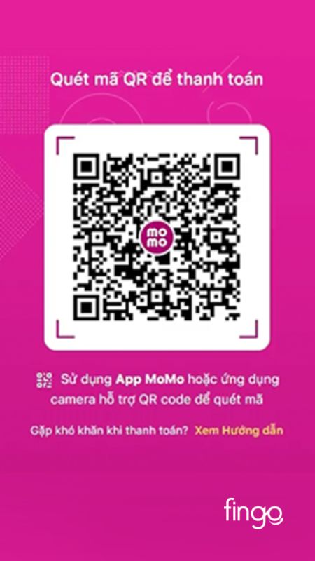 Sử dụng app MoMo để quét mã QR thanh toán
